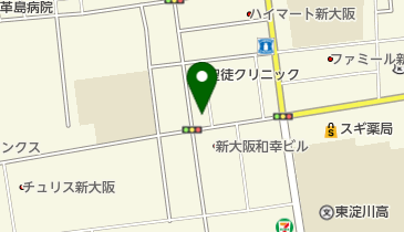印度のルー新大阪店の地図画像