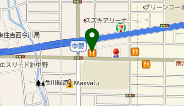 ザめしや東住吉中野店の地図画像