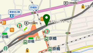 大起水産京橋店の地図画像