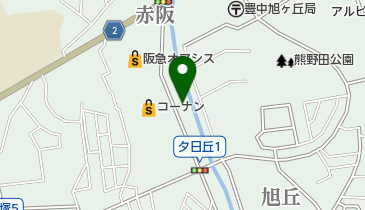 讃岐製麺豊中夕日丘店の地図画像