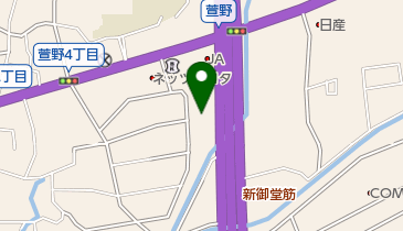 大起水産箕面店の地図画像