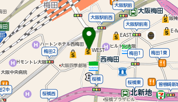 焼肉トラジ大阪ヒルトンプラザウエスト店の地図画像