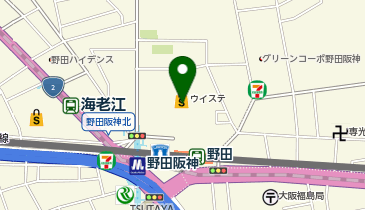 鶴橋風月野田阪神ウイステ店の地図画像