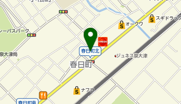 からやま泉大津春日町店の地図画像