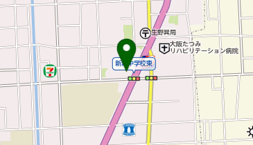 牛角食べ放題専門店生野店の地図画像