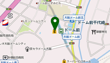 焼肉酒家牛角イオン大阪ドームシティ店の地図画像