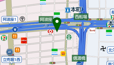 カフェ・ド・クリエ西本町店の地図画像