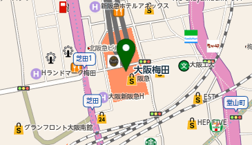カフェ・ド・クリエ阪急三番街店の地図画像