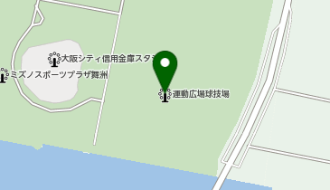 舞洲運動広場球技場の地図画像