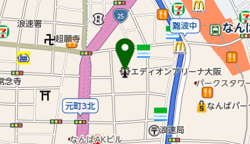 エディオンアリーナ大阪の地図画像