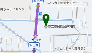 藤井寺市立市民総合体育館の地図画像