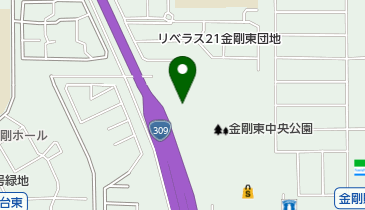 金剛東テニスコートの地図画像