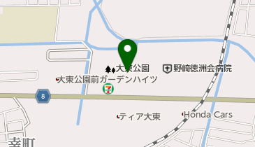 大東市立テニスコートの地図画像