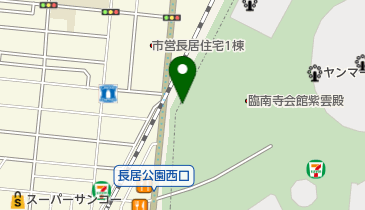 長居陸上競技場長居庭球場の地図画像