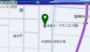 水走ルーフテニスコートの地図画像