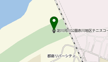 淀川河川公園赤川地区テニスコートの地図画像