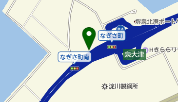 なぎさテニスコートの地図画像