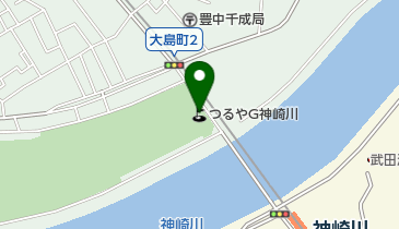 つるやゴルフセンター神崎川の地図画像