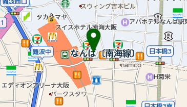 タイトーステーション難波店の地図画像