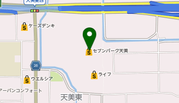 VS PARKセブンパーク天美店の地図画像