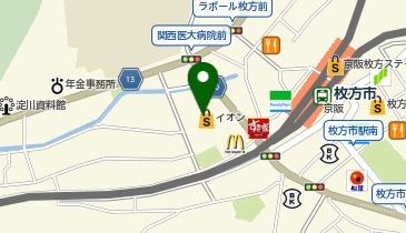 アミュージアム枚方店の地図画像