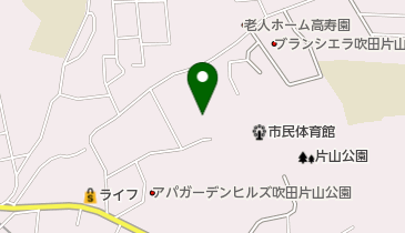 吹田市立片山市民プールの地図画像