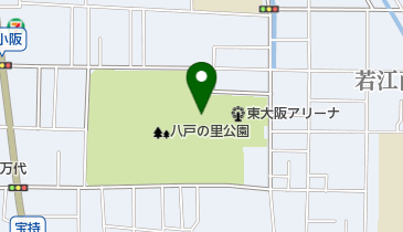 東大阪アリーナ屋内プールの地図画像