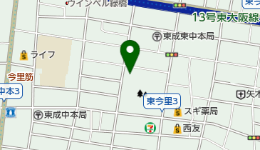 東成屋内プールの地図画像