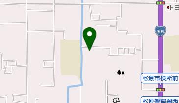 松原市民プールの地図画像