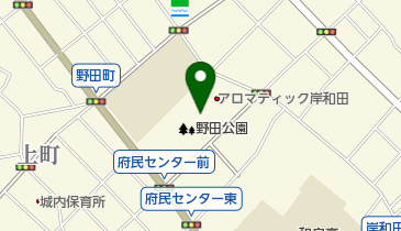 岸和田市野田プールの地図画像