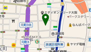 大阪市立浪速屋内プールの地図画像