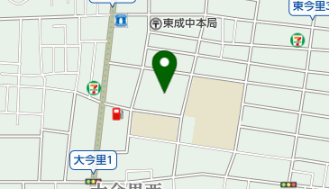 東中本運動場の地図画像