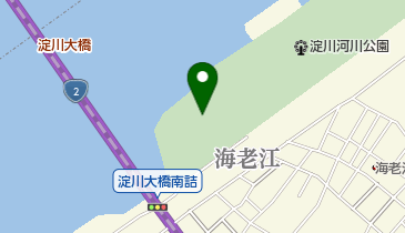 淀川河川公園海老江地区サッカー・ラグビー場・陸上トラックの地図画像