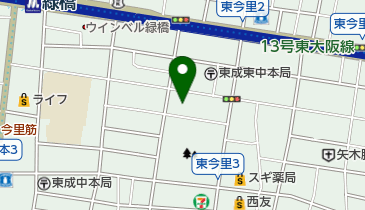 大阪市立東成スポーツセンターの地図画像