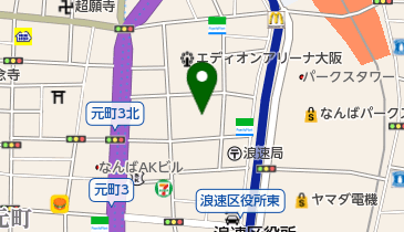 大阪市立浪速スポーツセンターの地図画像