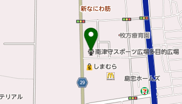 南津守スポーツ広場多目的広場の地図画像