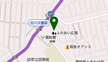 豊能町立ふれあい広場運動広場の地図画像