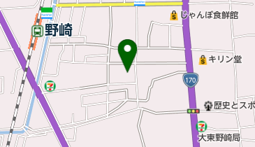 大東市立野崎青少年教育センター運動場の地図画像