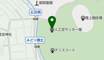 服部緑地人工芝サッカー場の地図画像