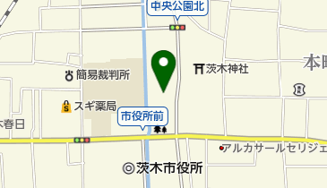 茨木市中央公園グラウンドの地図画像