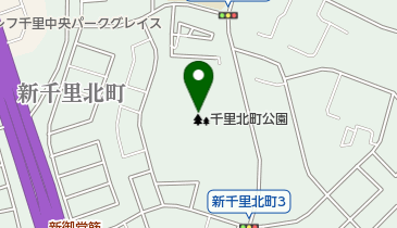 千里北町公園野球場の地図画像