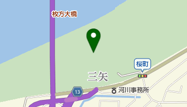 淀川河川公園枚方地区野球場の地図画像