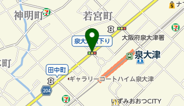 泉大津秋祭りの地図画像