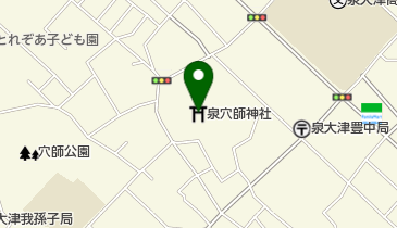 泉穴師神社の地図画像