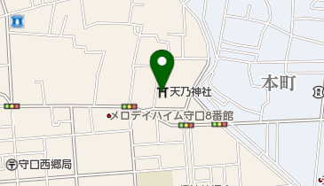 天乃神社の地図画像
