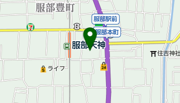 服部天神宮の地図画像