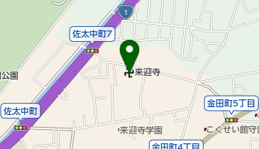 来迎寺の地図画像