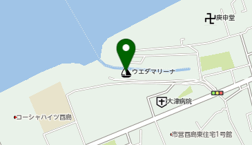上田造船所ウエダマリーナの地図画像