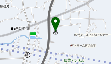 石切温泉の地図画像