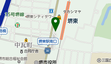 堺東駅西出口の地図画像